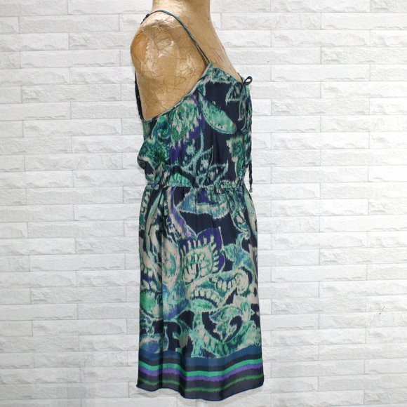 XHILARATION Dress Paisley Tie Dye Peacock Boho Floral Colorful Racerback Lace XS - Picture 4 of 14